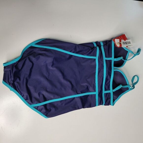 $140 NEW SPANX 8 SHAPING UNDERWIRE ONE PIECE BLUE TURQUOISE  SWIMSUIT NWT - Picture 7 of 10